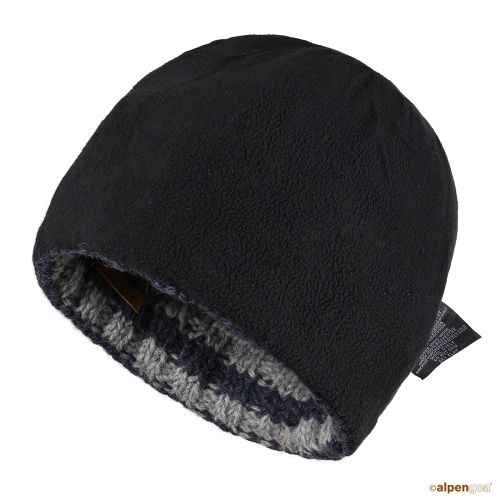 Wollmütze mit Umschlag Modell Kisam Fleecefutter
